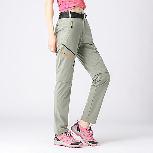 

Women's Hiking Pants Trousers Convertible Pants / Zip Off Pants Summer Outdoor Quick Dry Breathable Stretchy Sweat wicking Pants / Trousers Black Light Green Fishing Climbing Beach M L XL XXL XXXL