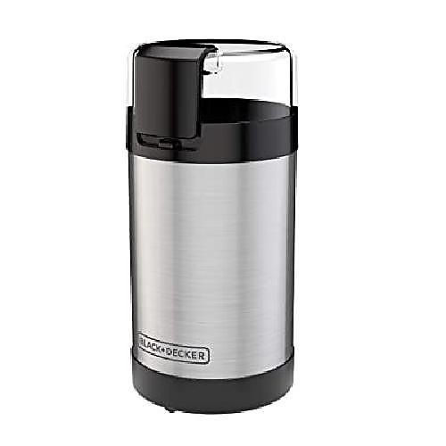 

black decker, 2/3 cup coffee bean capacity, stainless steel
