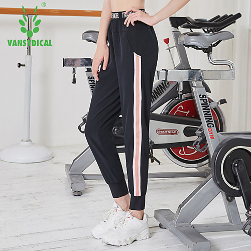 

Women's Sweatpants Jogger Pants Side-Stripe Pocket Spandex Stripes Letter & Number Sport Athleisure Pants / Trousers Pants Bottoms Moisture Wicking Quick Dry Breathable Soft Comfortable Everyday Use