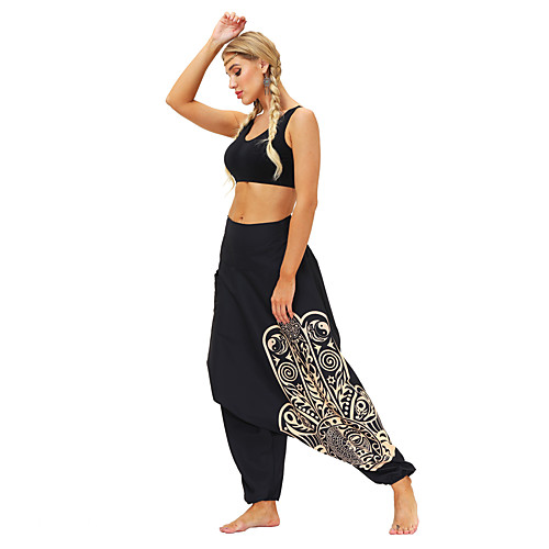 

Women's Men's Yoga Pants Harem Pocket Bloomers Bottoms Quick Dry Breathable Black Yoga Fitness Gym Workout Sports Activewear / Casual / Athleisure