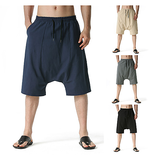 

Men's Chino Casual Chinos Pants Solid Colored Knee Length Black Khaki Dark Gray Navy Blue