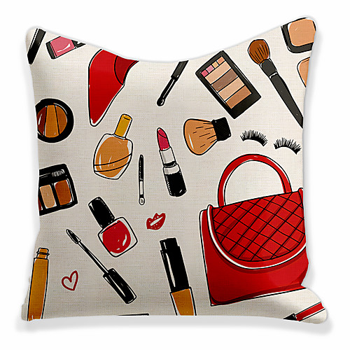 

Cushion Cover 1 Pc Linen Soft Decorative Square Throw Pillow Cover Cushion Case Pillowcase for Sofa Bedroom 45 x 45 cm (18 x 18 Inch) Daily Holiday Superior Quality Mashine Washable