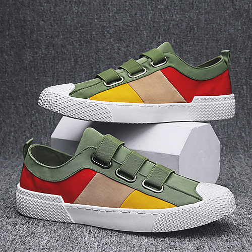 

Men's Sneakers Sporty Casual Daily Outdoor Walking Shoes PU Breathable Non-slipping Wear Proof White Green Beige Spring Summer