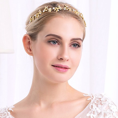 

Wedding Bridal Alloy Headpiece with Rhinestone 1 Piece Wedding / Special Occasion Headpiece