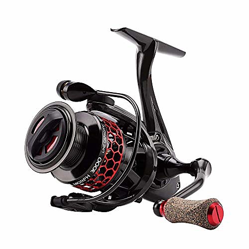 

qin fishing reel 10 1 bb light weight powerful spinning reels, smooth and powerful carbon fiber rotating reel 5.2:1 gear interchangeable left and right, suitable for freshwater/saltwater fishing