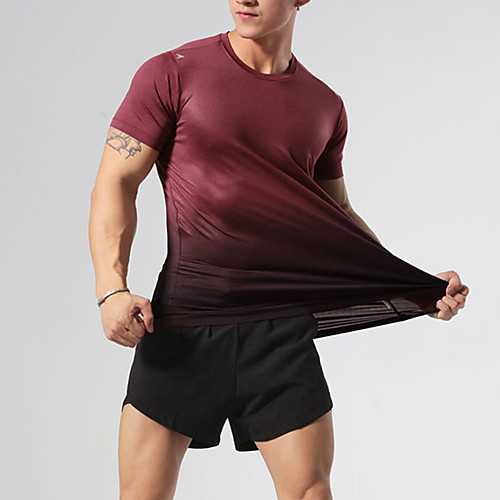 

Men's Tee / T-shirt Tie Dye Crew Neck Sport Athleisure T Shirt Top Short Sleeves Breathable Moisture Wicking Soft Comfortable Everyday Use Casual Daily Outdoor Exercising