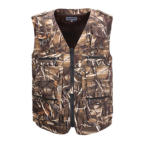 

Men's Hiking Vest / Gilet Fishing Vest Winter Outdoor Lightweight Breathable Wear Resistance Multi Pocket Vest / Gilet Top Single Slider Camping / Hiking Hunting Fishing Black Red Army Green Khaki