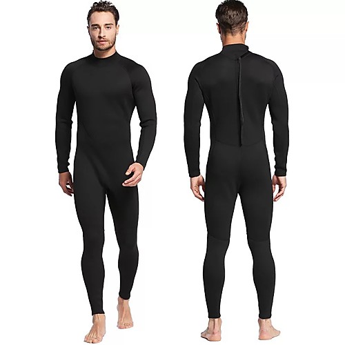 

DIVESTAR Men's Full Wetsuit 3mm SCR Neoprene Diving Suit Long Sleeve Back Zip Solid Colored Autumn / Fall Winter Spring