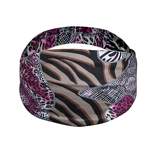 

cross-border european and american yoga sweat-absorbent knitted headband headgear ladies printed leopard print headband elastic sports headband hair accessories