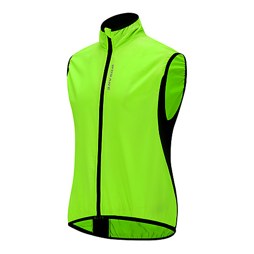 

WOSAWE Men's Sleeveless Cycling Vest Green Patchwork Bike Windproof Breathable Sports Patchwork Clothing Apparel