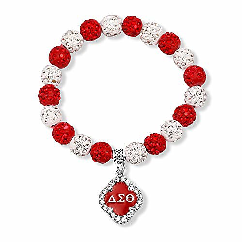 

g-ahora delta sigma theta sorority bracelet i love dst jewelry greek sorority gift delta sigma theta sorority jewelry (bead bracelet)