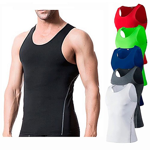

Men's T shirt Hiking Tee shirt Sleeveless Vest / Gilet Tee Tshirt Top Outdoor Quick Dry Lightweight Breathable Sweat wicking Autumn / Fall Spring fluorescent green White Black Fishing Climbing Running
