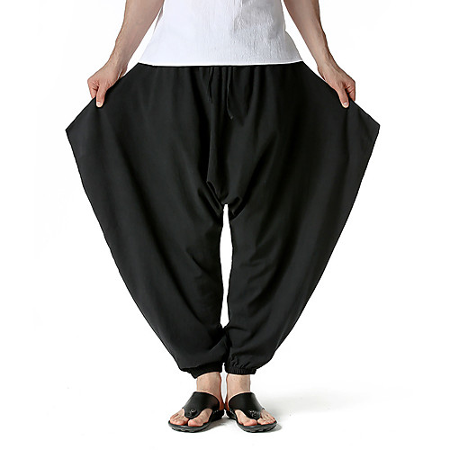 

Men's Chino Boho Outdoor Sports Casual Home Pants Chinos Pants Solid Color Knee Length Black Khaki Navy Blue Gray