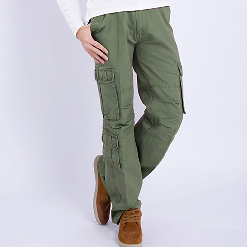 

Men's Hiking Pants Trousers Hunting Pants Tactical Cargo Pants Ventilation Quick Dry Breathable Wearproof Fall Spring Solid Colored Elastane Cotton for Black Army Green Khaki S M L XL XXL
