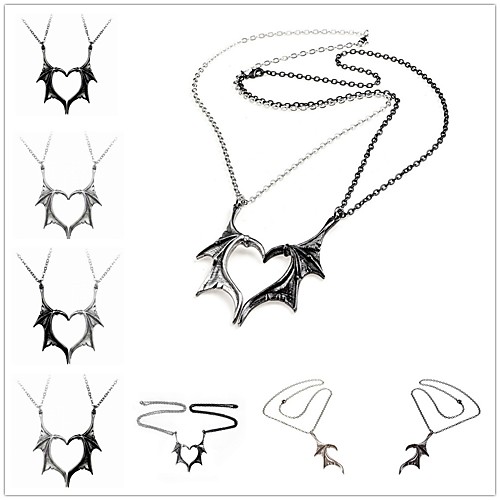 

bat wings love couple stitching necklace family necklace