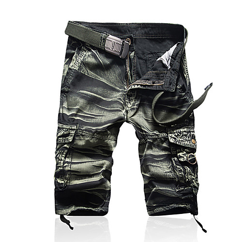 

Men's Hiking Shorts Hiking Cargo Shorts Camo Summer Outdoor Loose Multi-Pockets Quick Dry Breathable Comfortable Cotton Shorts Bottoms Black Green Hunting Fishing Climbing 29 30 31 32 34