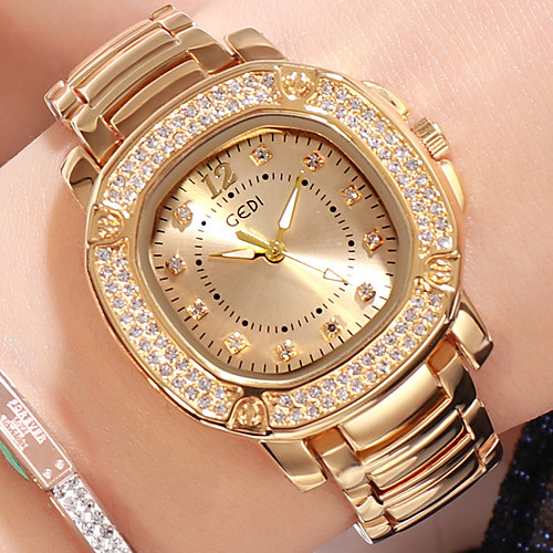

gedi gold watch women's watch cross-border explosion diamond watch square luxury rhinestone watch foreign trade full diamond watch female 3200