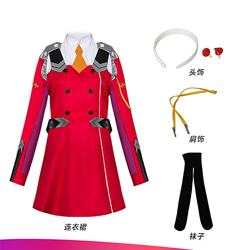 

Inspired by Cosplay Cosplay Anime Cosplay Costumes Japanese Dresses Dress Socks Headwear For Women's