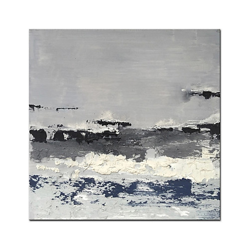 

Oil Painting Hand Painted Square Abstract Modern Rolled Canvas (No Frame)
