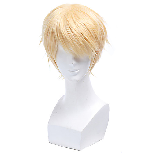 

Wig Seraph Of The End Mikaela Hyakuya Cosplay Wigs Blonde Short Straight Men Cosplay Wig Heat Resistant Synthetic Hair