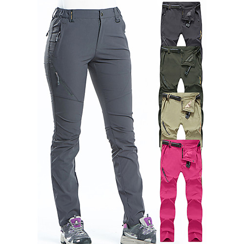 

Women's Hiking Pants Trousers Solid Color Summer Outdoor Ultraviolet Resistant Quick Dry Breathable High Elasticity Bottoms Purple Army Green Grey Khaki Rose Red Hunting Fishing Climbing S M L XL XXL