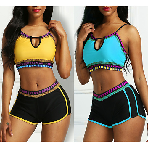 

Women's Tankini Swimwear Breathable Quick Dry Sleeveless 2 Piece - Swimming Surfing Water Sports Summer