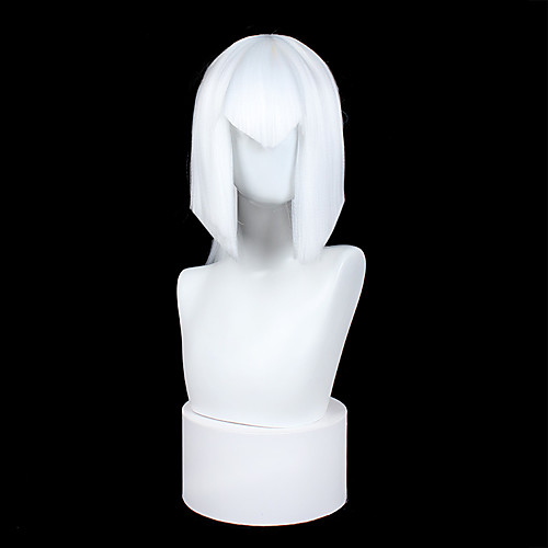 

Cosplay Cosplay Cosplay Wigs Unisex With Ponytail 55 inch Heat Resistant Fiber Dry White Adults' Anime Wig