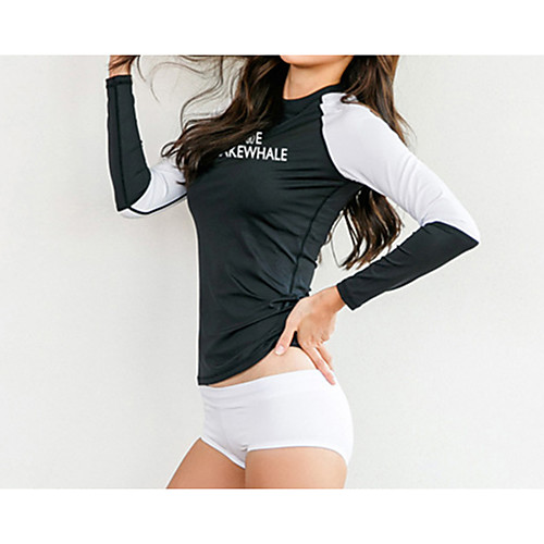 

Women's Rash Guard Dive Skin Suit Spandex Swimwear Quick Dry Breathable Long Sleeve 3-Piece - Swimming Surfing Water Sports Patchwork Autumn / Fall Spring Summer