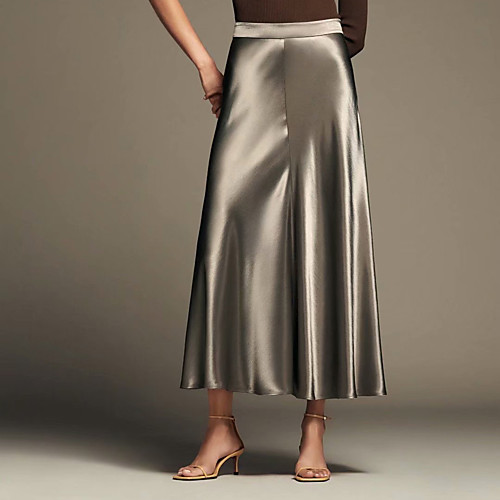 

Women's Date Vacation Elegant Streetwear Skirts Solid Colored Khaki
