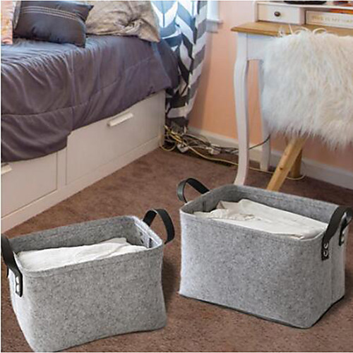 

Cross-border Dedicated Felt Storage Bag Felt Dirty Clothes Basket Household Toy Storage Basket Felt Dirty Clothes Storage Bucket