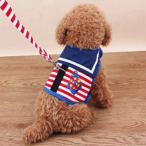 

Dog Pets Harness Portable Vest Polyester Blue Pink 2pcs