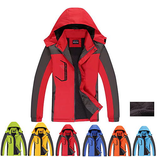 

Women's Hiking Softshell Jacket Hiking Fleece Jacket Jacket Hoodie Top Outdoor Lightweight Windproof Breathable Quick Dry Autumn / Fall Winter Light Blue Sapphire orange Hunting Fishing Climbing