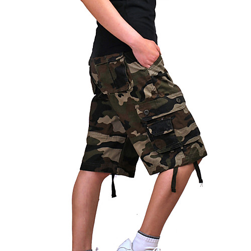 

Men's Hiking Shorts Hiking Cargo Shorts Tactical Shorts Ventilation Multi-Pockets Quick Dry Breathable Summer Camo / Camouflage Cotton Bottoms for Hunting Fishing Casual Black Yellow Army Green S M L