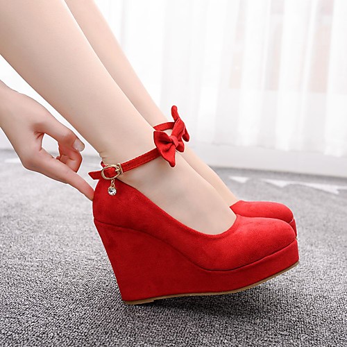 

Women's Heels Pumps Satin Solid Colored Black Red