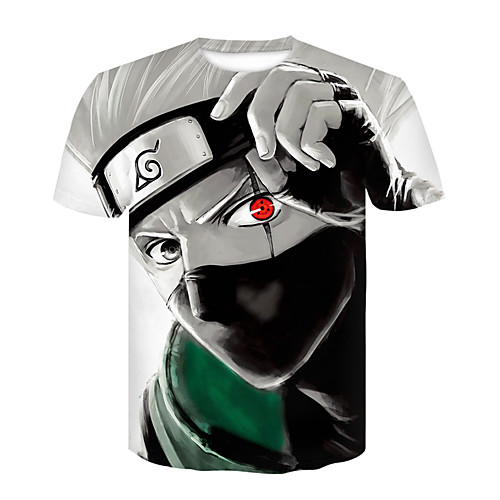 

Inspired by Naruto Hatake Kakashi Cosplay Costume T-shirt Terylene 3D Printing Harajuku Graphic T-shirt For Women's / Men's