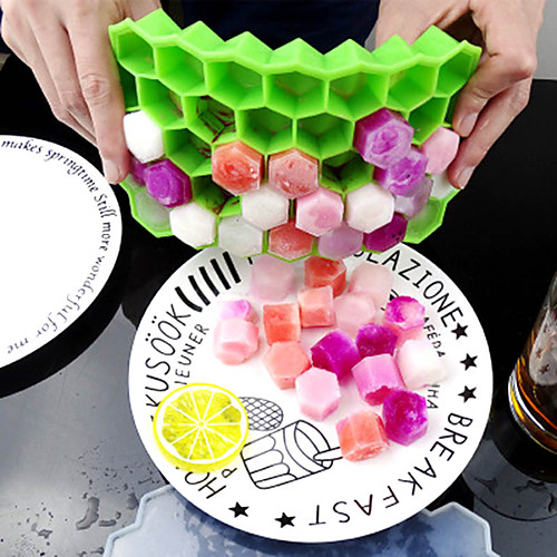 

37 Cavity Ice Silicone Cube Tray Cavity Mold Tray Honeycomb Flexible for DIY Baking Handicraft