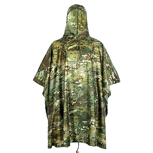 

Men's Hunting Jacket Outdoor Windproof Totally Waterproof (20,000mm) Wearproof Fall Spring Summer Camo Polyester Jungle camouflage Digital Jungle Camouflage