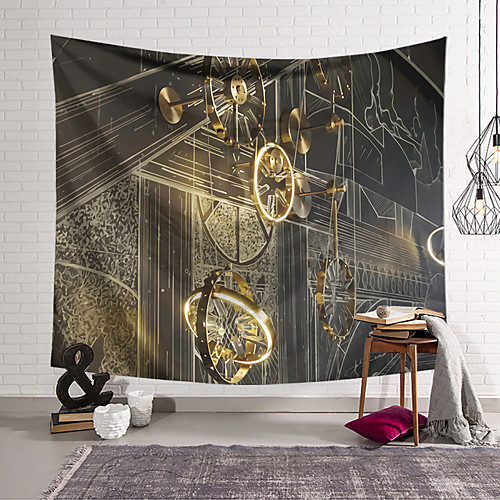 

Wall Tapestry Art Decor Blanket Curtain Hanging Home Bedroom Living Room Modern Dark Color Geometric