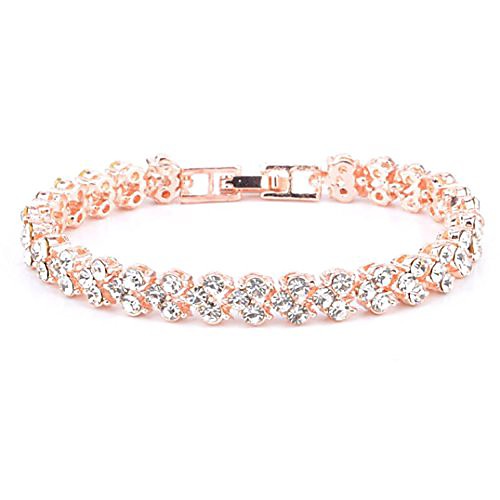 

minjisf bracelets for women girls roman style woman crystal diamond bangle gifts jewelry adjustable bracelets for couples anniversary