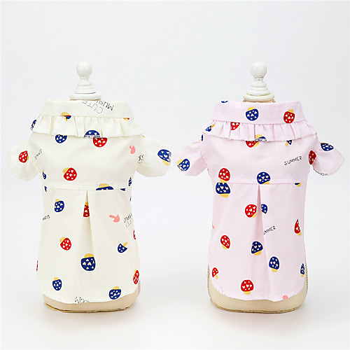 

Dog Cat Shirt / T-Shirt Fruit Adorable Cute Dailywear Casual / Daily Dog Clothes Puppy Clothes Dog Outfits Breathable Yellow Pink Costume for Girl and Boy Dog Padded Fabric S M L XL XXL