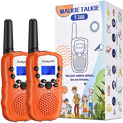 

Walkie Talkies for Kids, 3 KMs Long Range 22 Channels Two Way Radios for Boys and Girls, Walky Talky for Age 3-12 Years Old Kids, Outside Play Toys for Hiking Camping (Black/Orange/Pink)