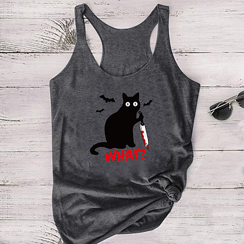 

Women's Yoga Top Racerback Fashion White Black Gray Cotton Fitness Gym Workout Running Tank Top T Shirt Sport Activewear Moisture Wicking Quick Dry Lightweight Breathable High Elasticity