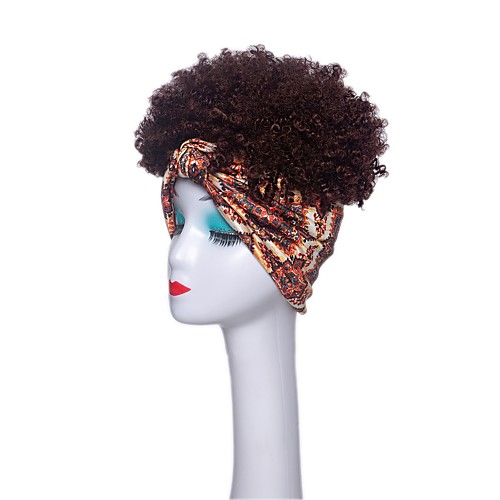 

hair band headscarf wig headgear african headscarf wig ladies fluffy explosive hair cover wholesale