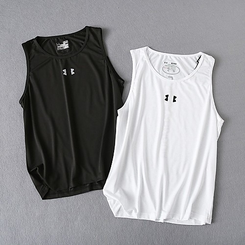 

Men's T shirt Hiking Tee shirt Sleeveless Vest / Gilet Tee Tshirt Top Outdoor Lightweight Breathable Quick Dry Sweat wicking Autumn / Fall Spring White Black Hunting Fishing Climbing