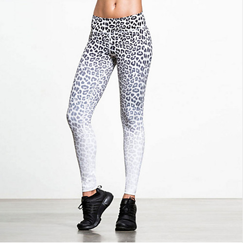 

Activewear Pants Printing Solid Women's Training Running Natural Polyester
