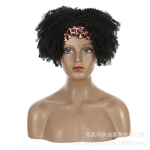 

foreign trade wig wig dirty braided turban hair black fluffy explosive head wig wig factory spot wholesale