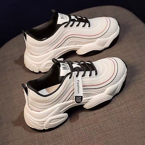 

Women's Trainers Athletic Shoes Flat Heel Round Toe Booties Ankle Boots Mesh Lace-up Solid Colored Black Green / Booties / Ankle Boots