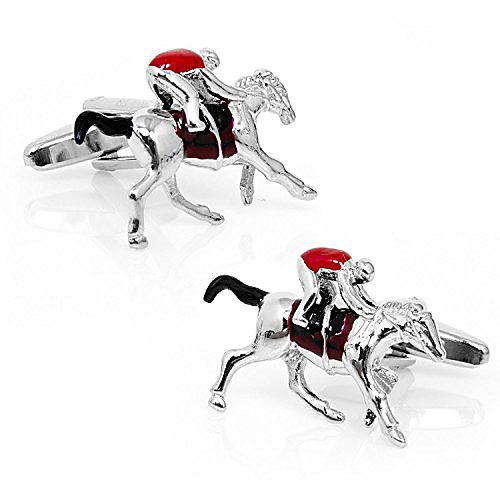 

enamel race horse cufflinks