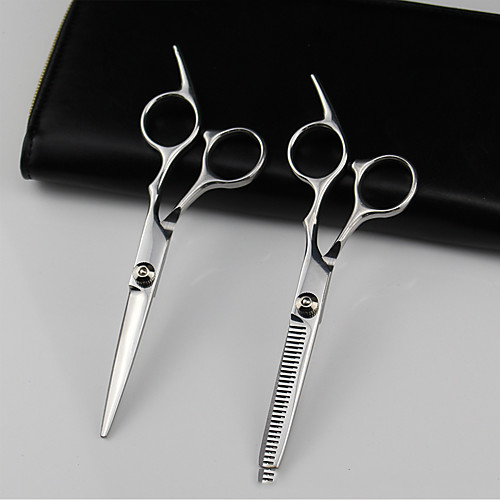 

6 Inch Oblique Handle Barber And Hairdressing Scissors Flat Cut Tooth Scissors Hairdressing Scissors Combo Set