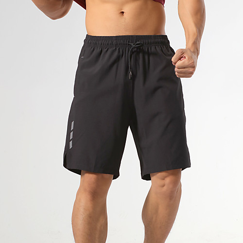 

Men's Jogger Shorts Drawstring Pocket Reflective Strip Spandex Solid Color Sport Athleisure Shorts Bottoms Breathable Quick Dry Moisture Wicking Soft Comfortable Exercise & Fitness Running Everyday